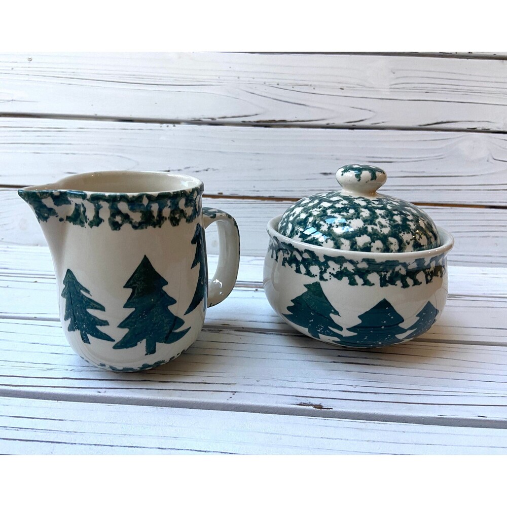 CLEARANCE: Folk Craft Country Cream and Sugar Set